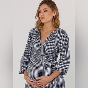 GIDGET DRESS (NAVY GINGHAM) Size Small 0         Dress is like new, worn twice.